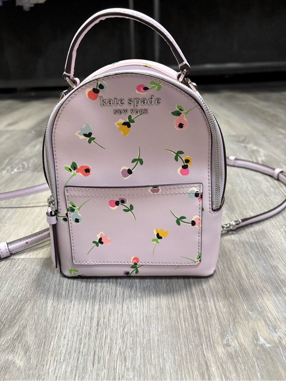kate spade Lilac Floral Mini Dome Backpack